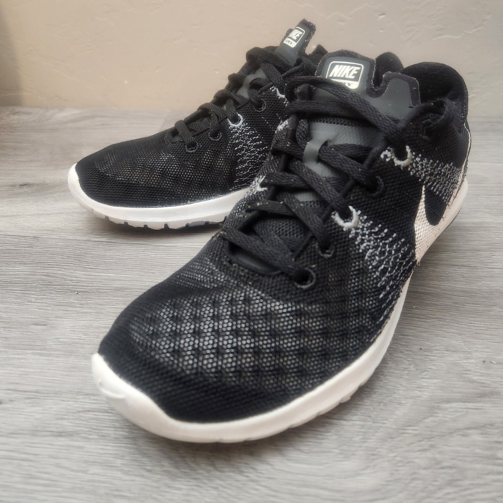Nike Black Shoes Size 7 Flex‎ Fury Lite Running Comfort Mesh Breathable Support
